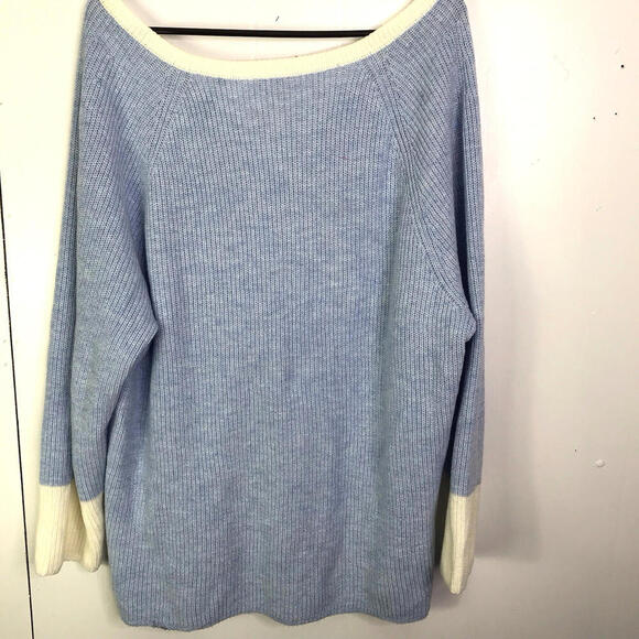 Talbots Sweater Womens 3X V Neck Academia Preppy Ribbed Knit Smart Chic - Picture 2 of 8